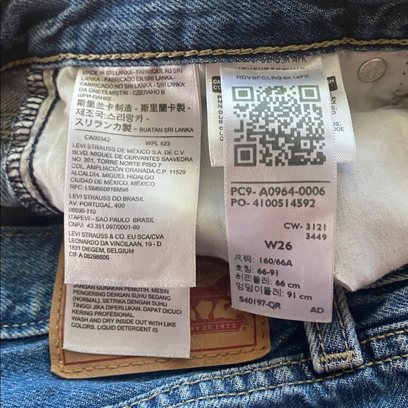 Low Pro Straight Medium Wash Distressed Denim Jeans Size‎ 26 - Picture 5 of 5